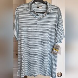 PGA Tour Men's Pri Series Polo with Auqua Design Size Large